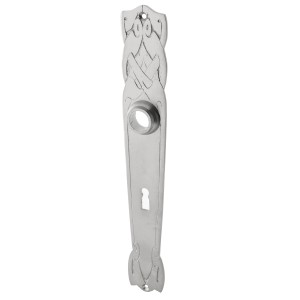 Porte longue Art Nouveau en laiton - motif floral - argent