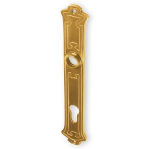 Bouclier long moyen Art Nouveau - patiné | lignes fluides